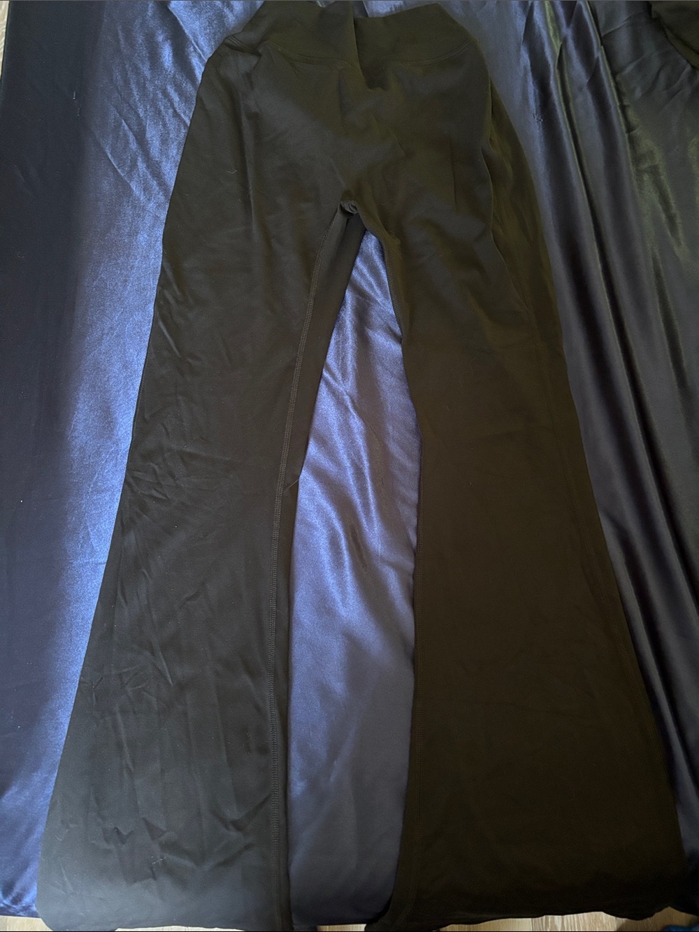 Black Women's Flared Leggings - Lightweight Stretch